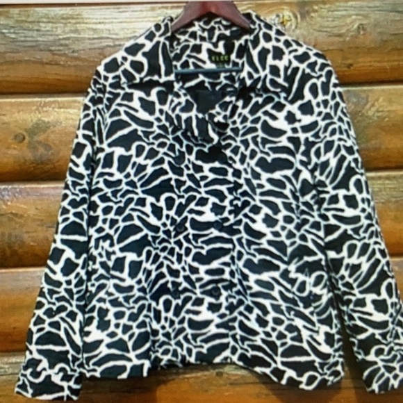 🧸 Brown Tones Blouse Graphic Print Sz Lg Fashion Bug EUC - Picture 11 of 16